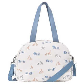 Baby Boys Ivory & Blue Changing Bag