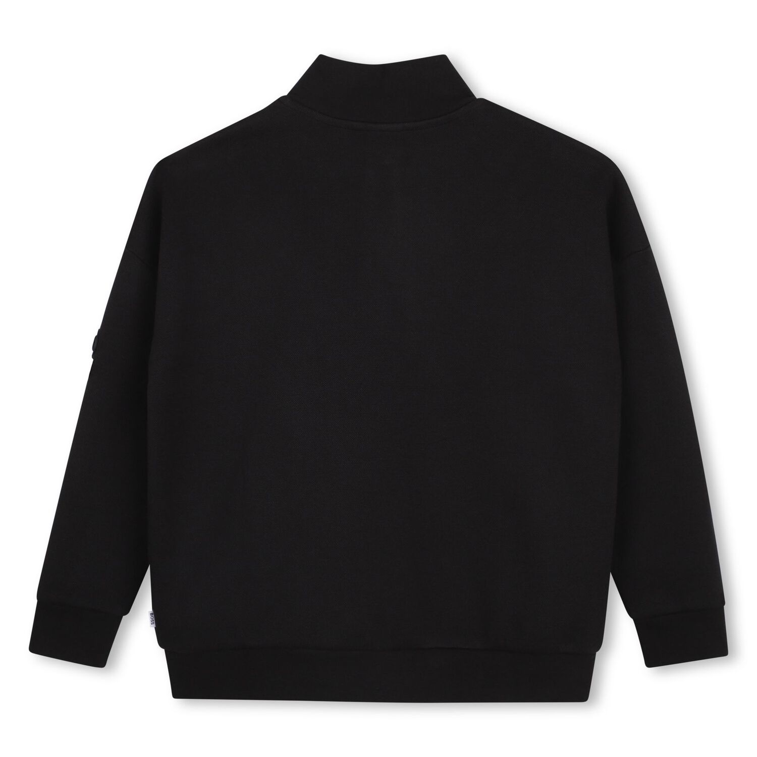 Boys Black Logo Sweatshirt, 1, hi-res