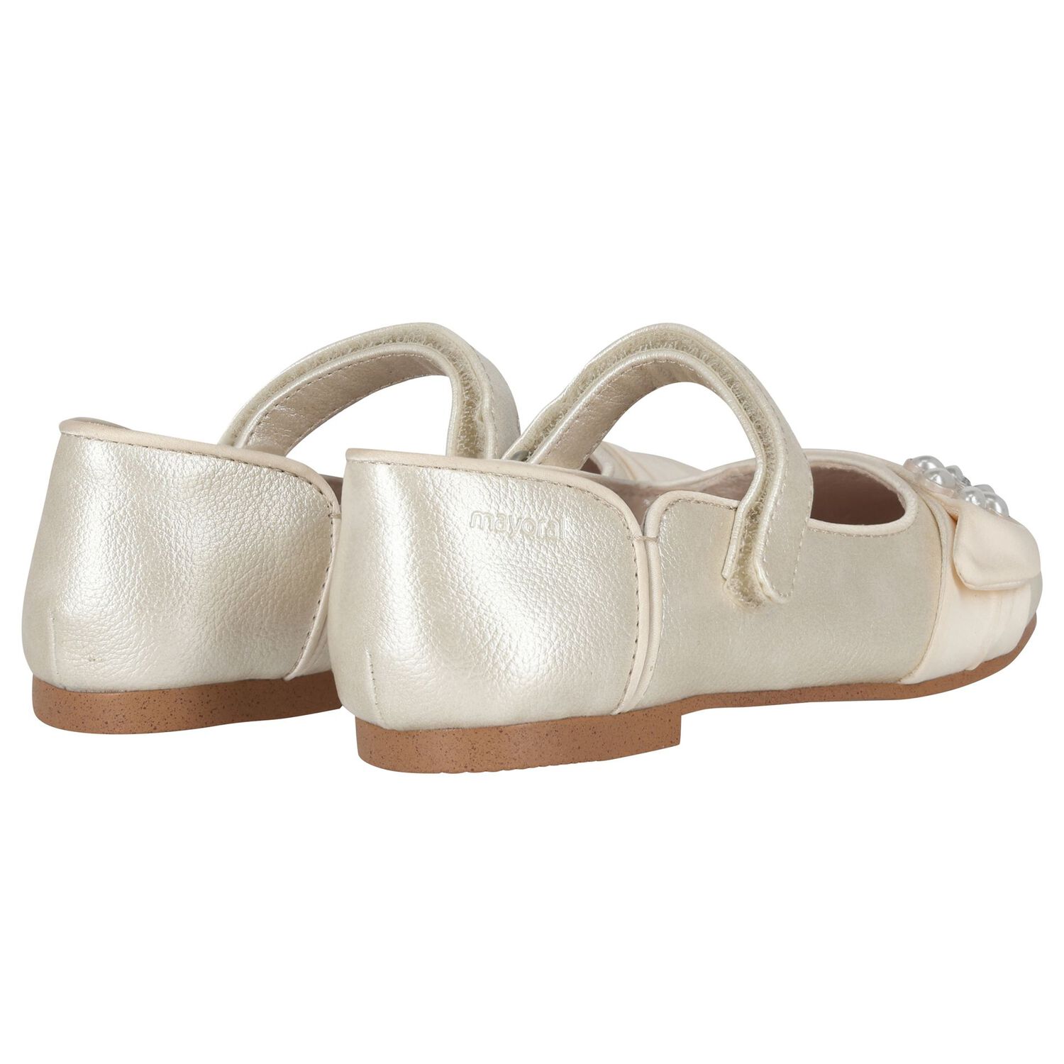 Girls Gold Embellished Shoes, 1, hi-res
