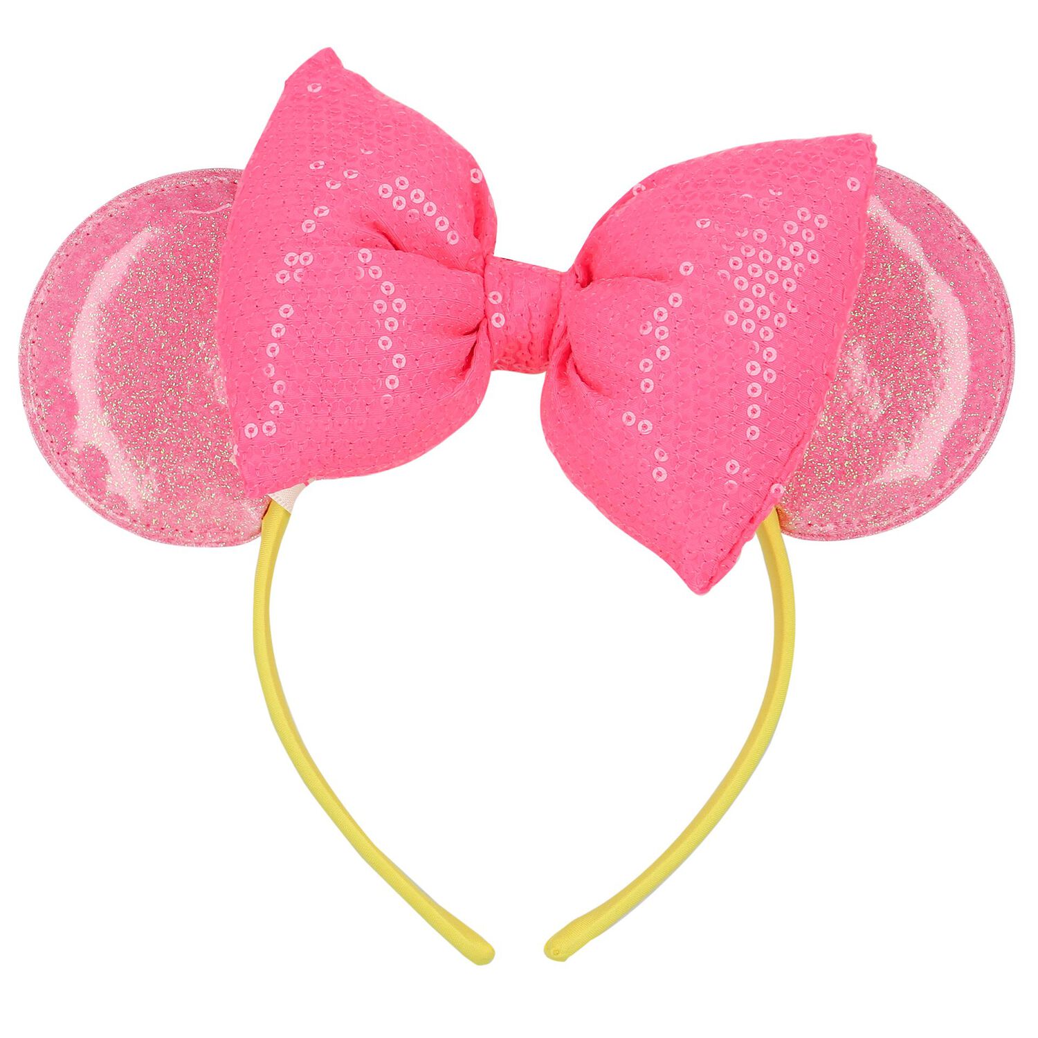 Girls Pink Bow Sequins Headband, 1, hi-res image number null