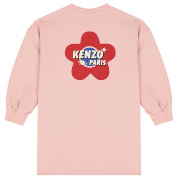 Girls Pink Logo Dress