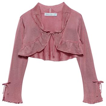 Girls Pink Knitted Cardigan