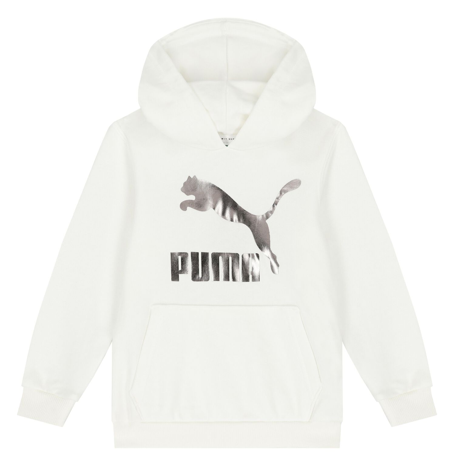 Girls White Logo Hooded Top, 1, hi-res image number null