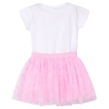 Girls Pink Tulle Skirt Set