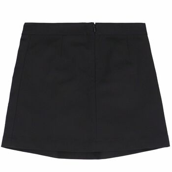 Girls Black Cotton Skirt