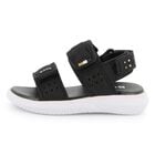 Boys Black Logo Sandals, 1, hi-res