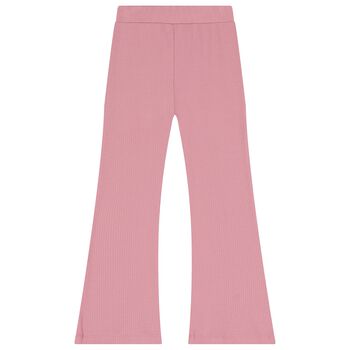 Girls Pink Flared Leggings