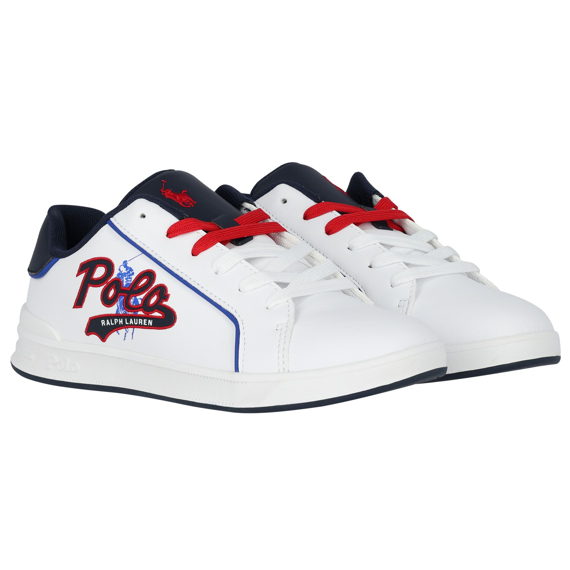 Ralph Lauren Boys White Logo Trainers Junior Couture Bahrain