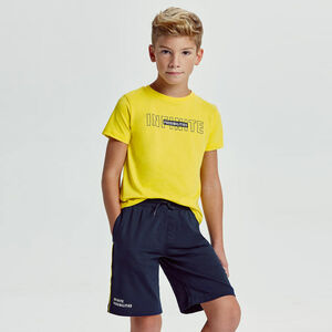 Boys Yellow & Navy Shorts Set