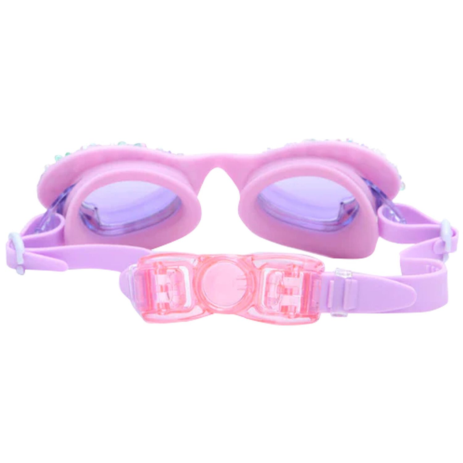 Girls Purple Butterfly Swimming Goggles, 3, hi-res image number null