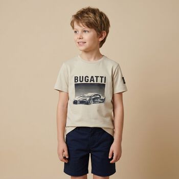 Boys Beige Logo T-Shirt