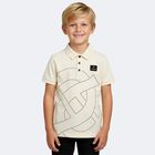 Boys Beige Logo Polo Shirt, 2, hi-res