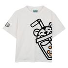 Boys Ivory Bubble Tiger Logo T-Shirt, 1, hi-res