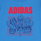 Younger Boys Blue Marvel Shorts Set, 1, hi-res