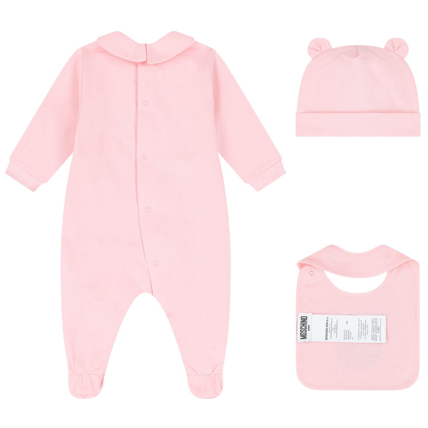Baby Girls Pink Teddy Bear Logo Babygrow Gift Set, 5, hi-res