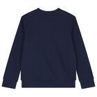 Boys Navy Blue Teddy Bear Sweatshirt, 4, hi-res