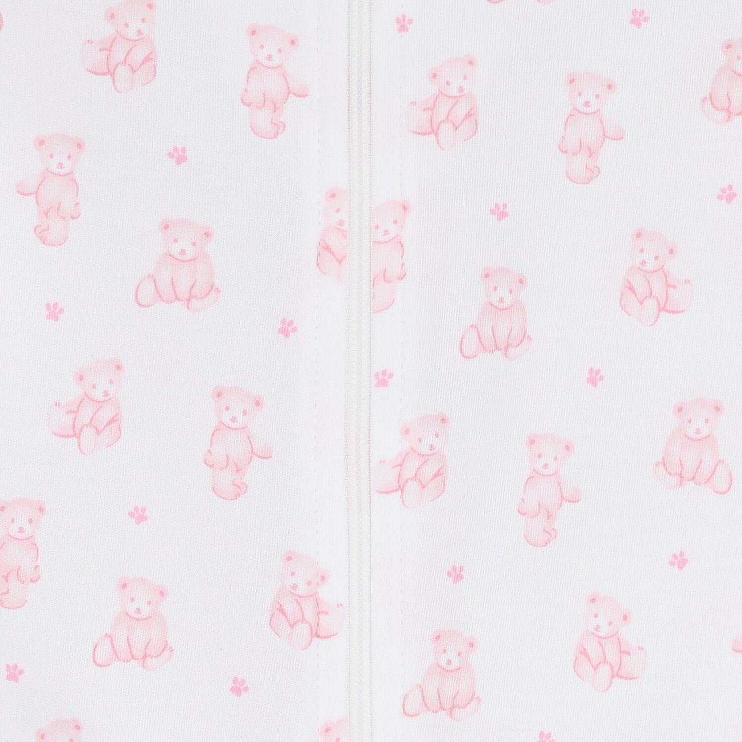 Baby Girls White & Pink Teddy Bear Time Babygrow, 1, hi-res image number null