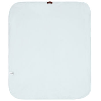Baby Boys Blue & White Pima Cotton Logo Blanket