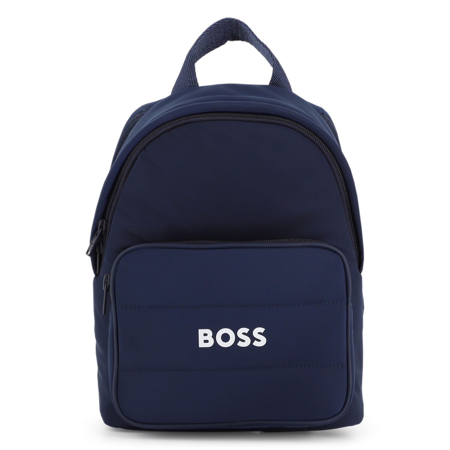 Boys Navy Blue Logo Backpack ( 27cm ), 1, hi-res