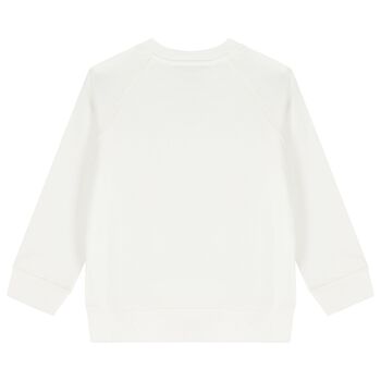 Girls White Logo Sweatshirt