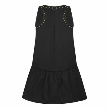 Girls Black Cotton Dress