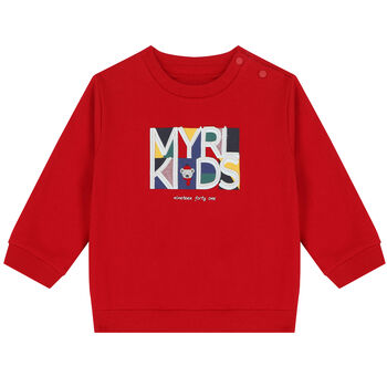 Younger Boys Navy & Red Logo Tracksuit