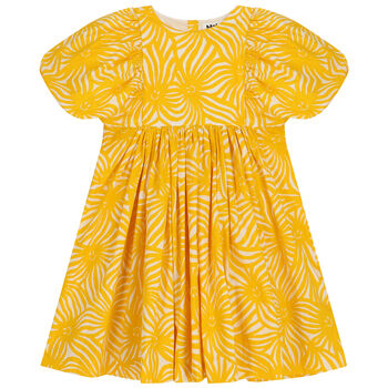 Girls Yellow & White Sun Dress