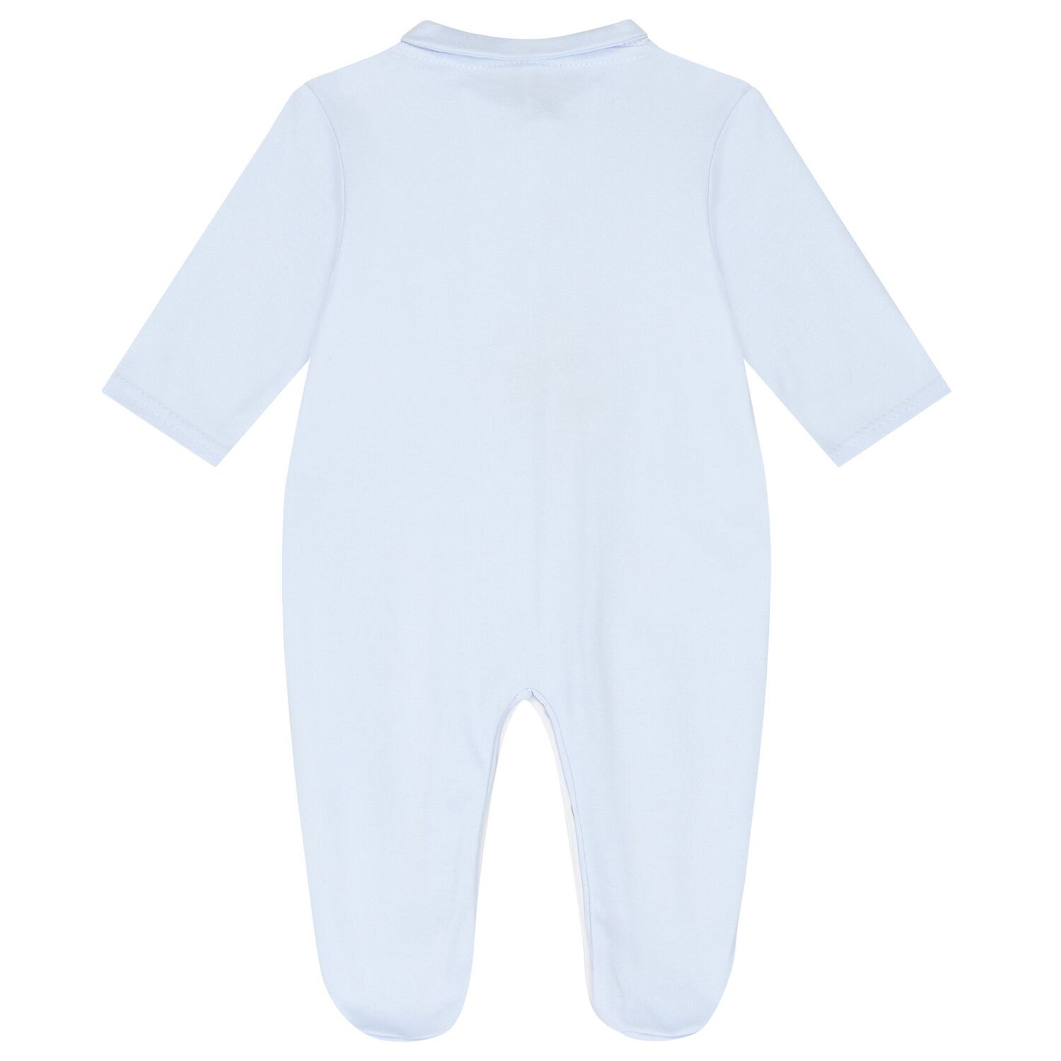 Baby Boys Blue & White Hot Air Balloon Babygrow, 1, hi-res image number null
