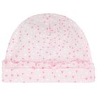 Baby Girls Pink Hearts Hat, 1, hi-res