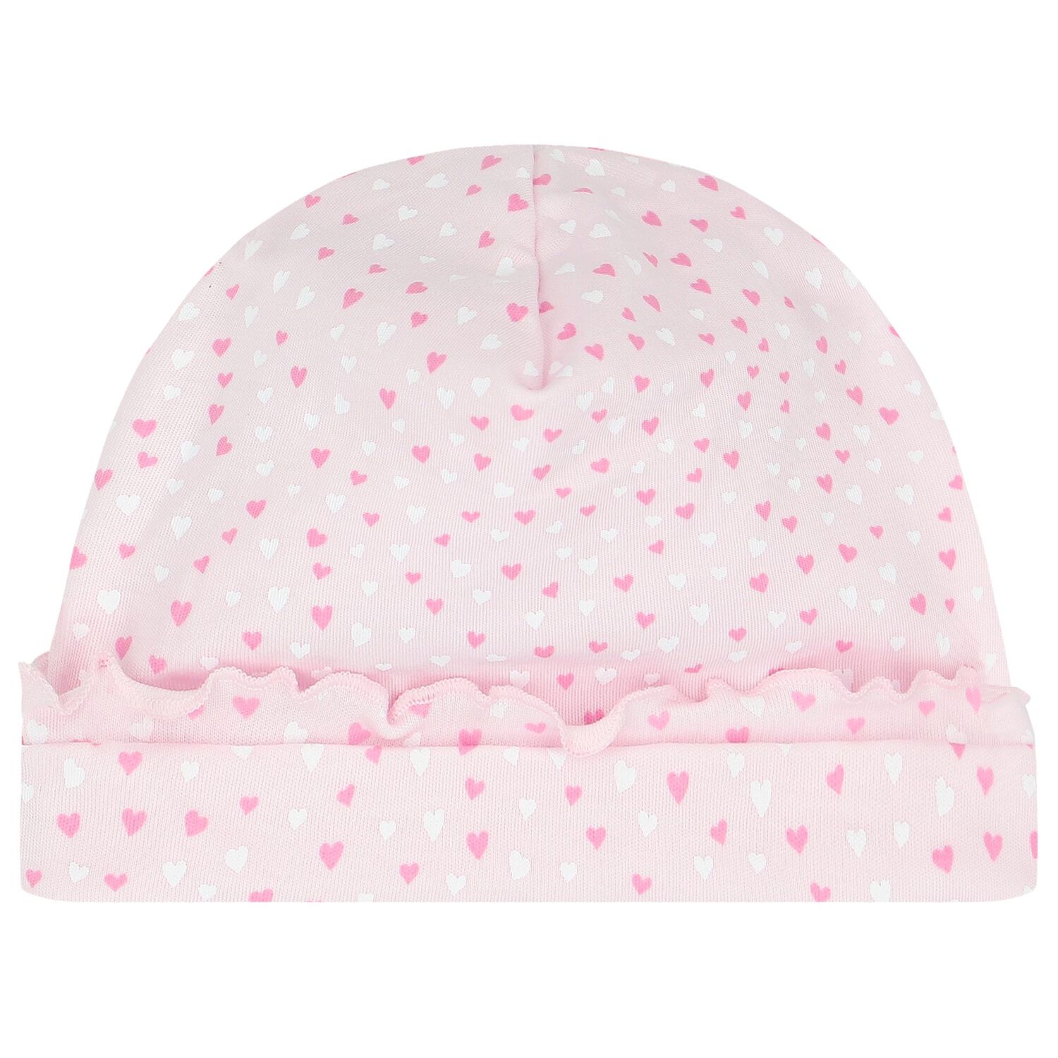 Baby Girls Pink Hearts Hat, 1, hi-res image number null