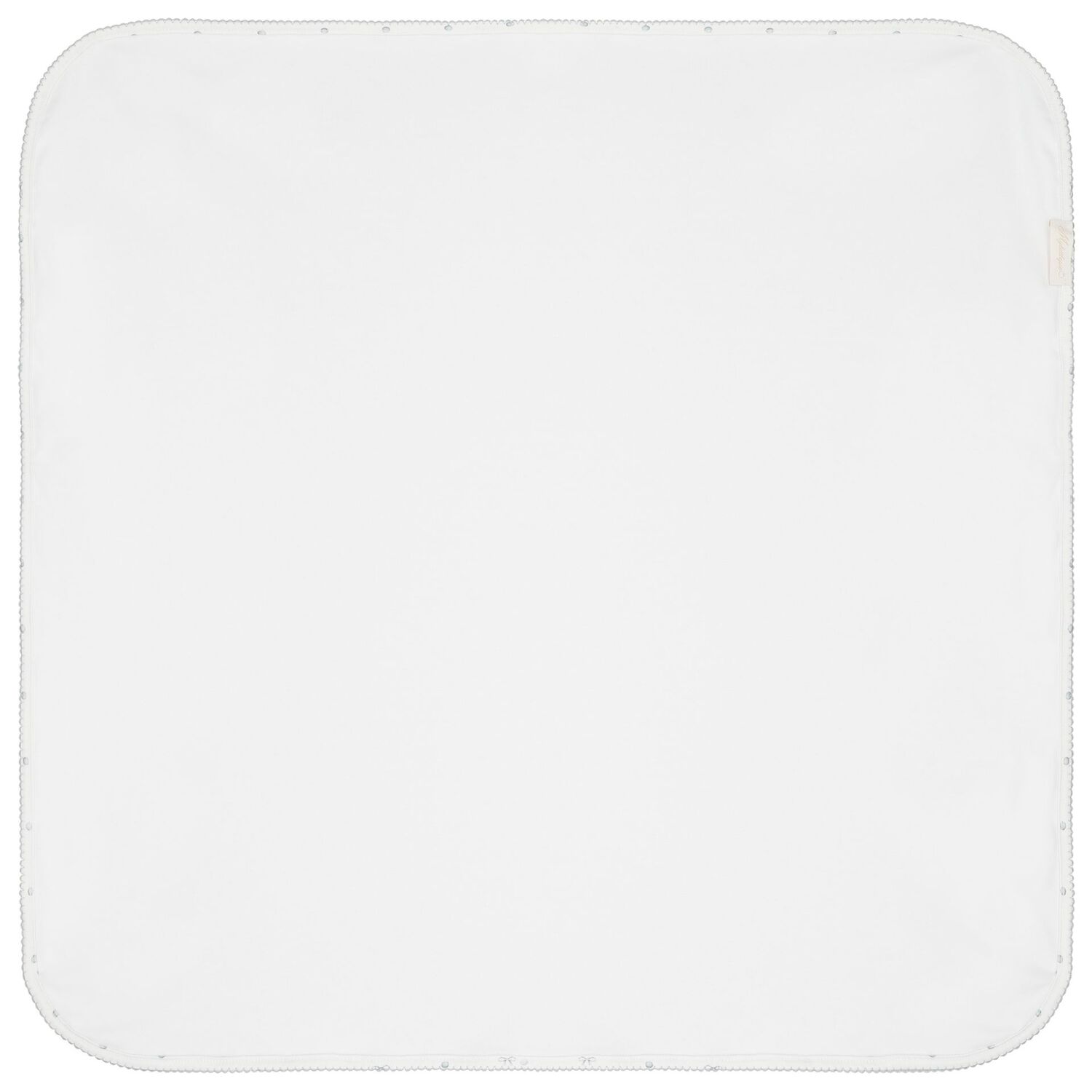 White Silver Bow Baby Blanket, 1, hi-res image number null