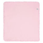 Baby Girls Pink Smocked Receiving Blanket, 1, hi-res