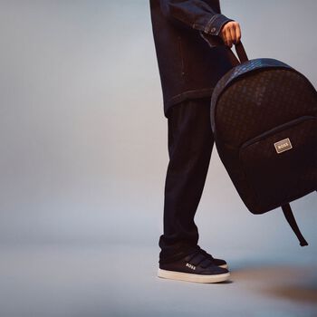 Navy Blue Logo Backpack
