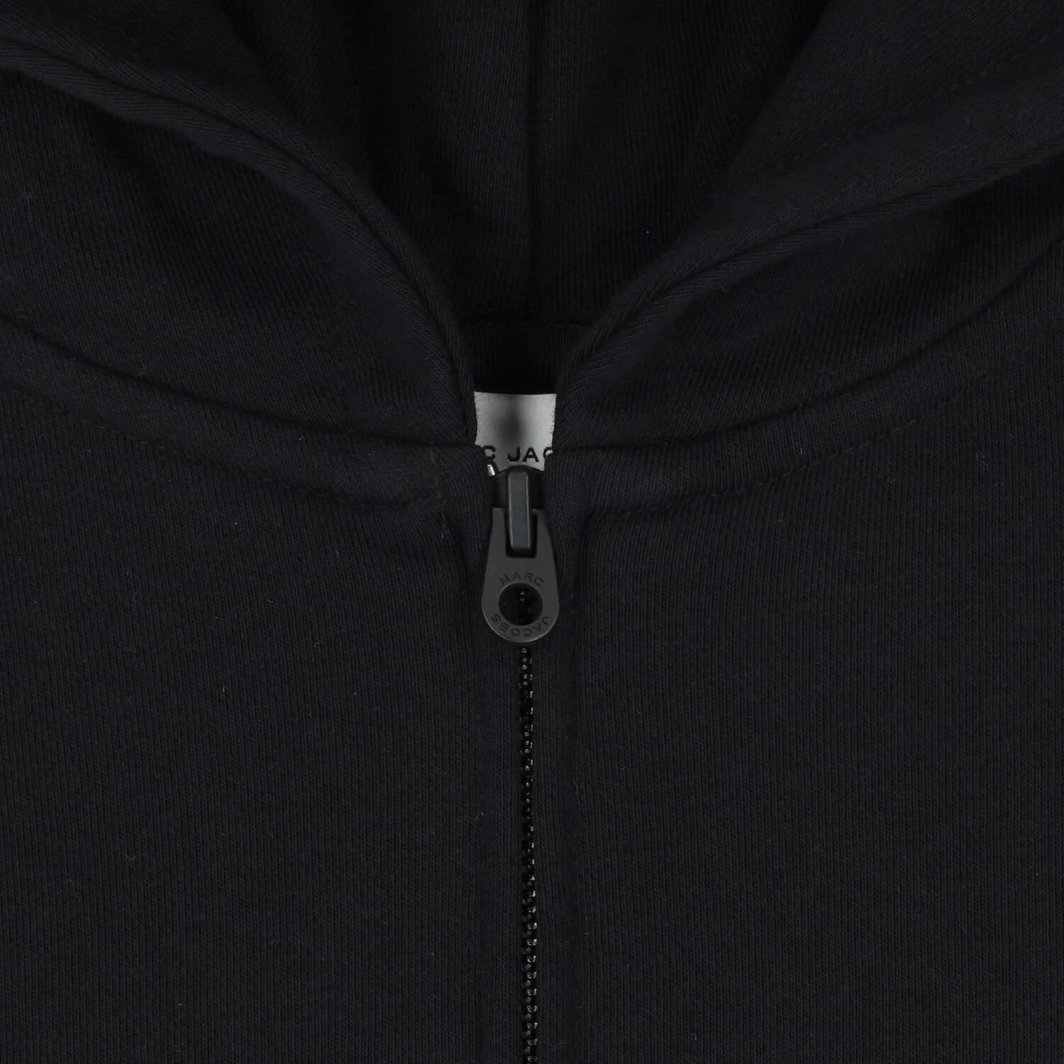 Black Logo Hooded Zip Up Top, 1, hi-res image number null