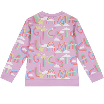 Girls Pink Logo Sweatshirt