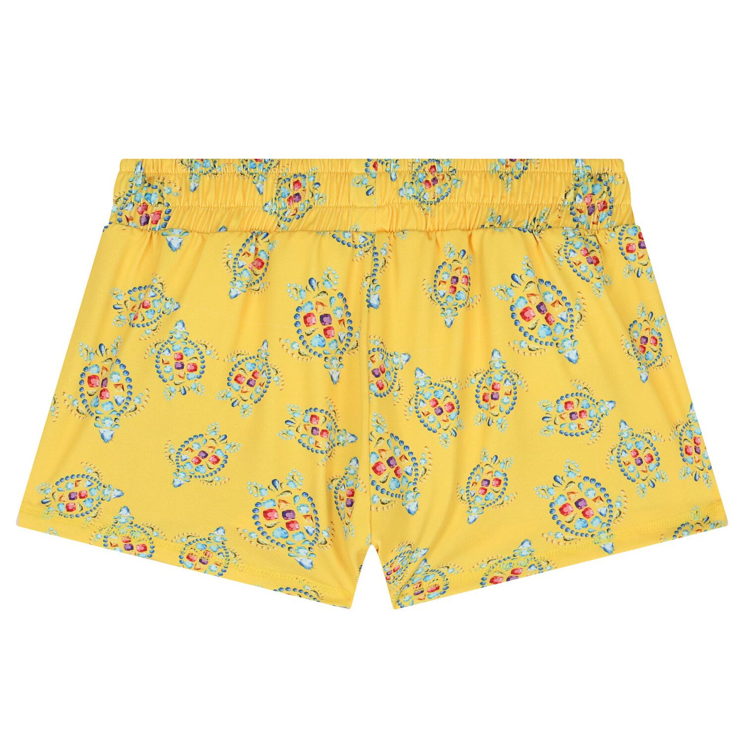 Girls Yellow Turtle Shorts, 1, hi-res image number null