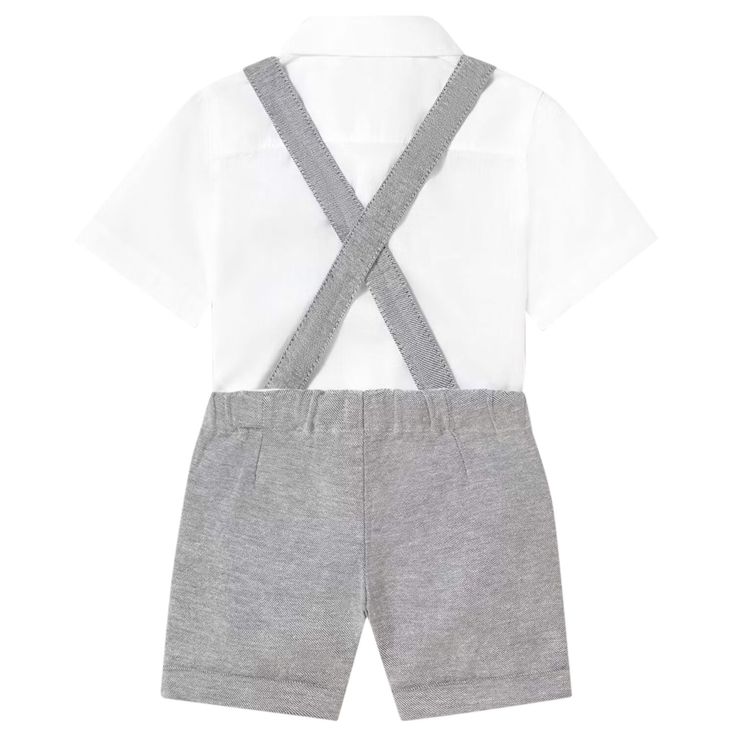 Younger Boys White & Grey Shorts Set, 3, hi-res image number null