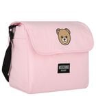 Girls Pink Teddy Bear Baby Changing Bag, 4, hi-res
