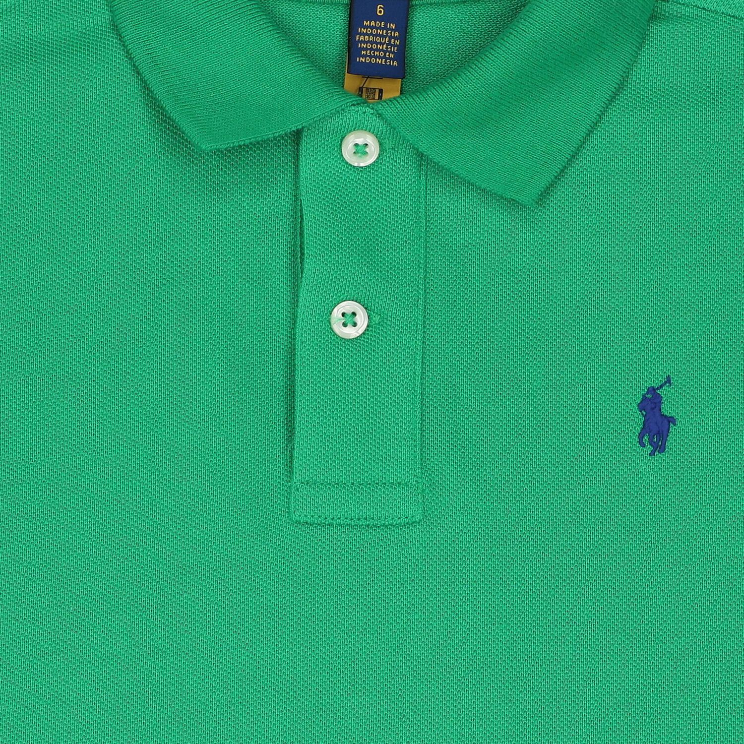 Boys Green Logo Polo Shirt, 1, hi-res image number null