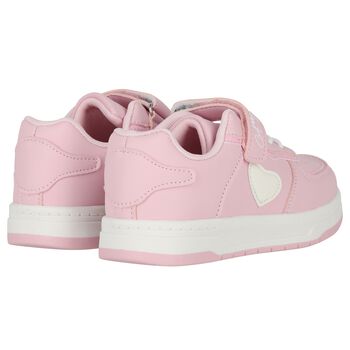 Girls Pink Heart Trainers