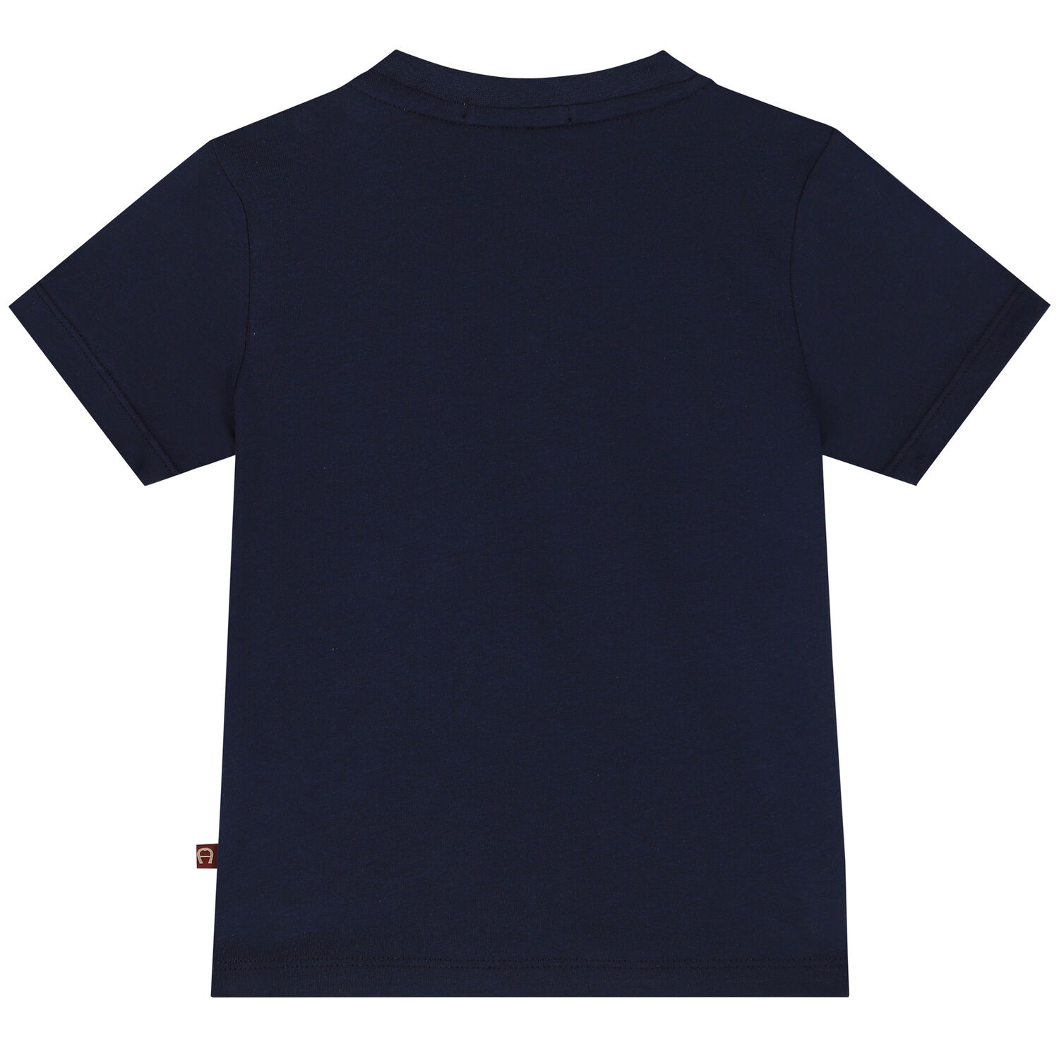 Younger Boys Navy Blue & Gold Logo T-Shirt, 2, hi-res