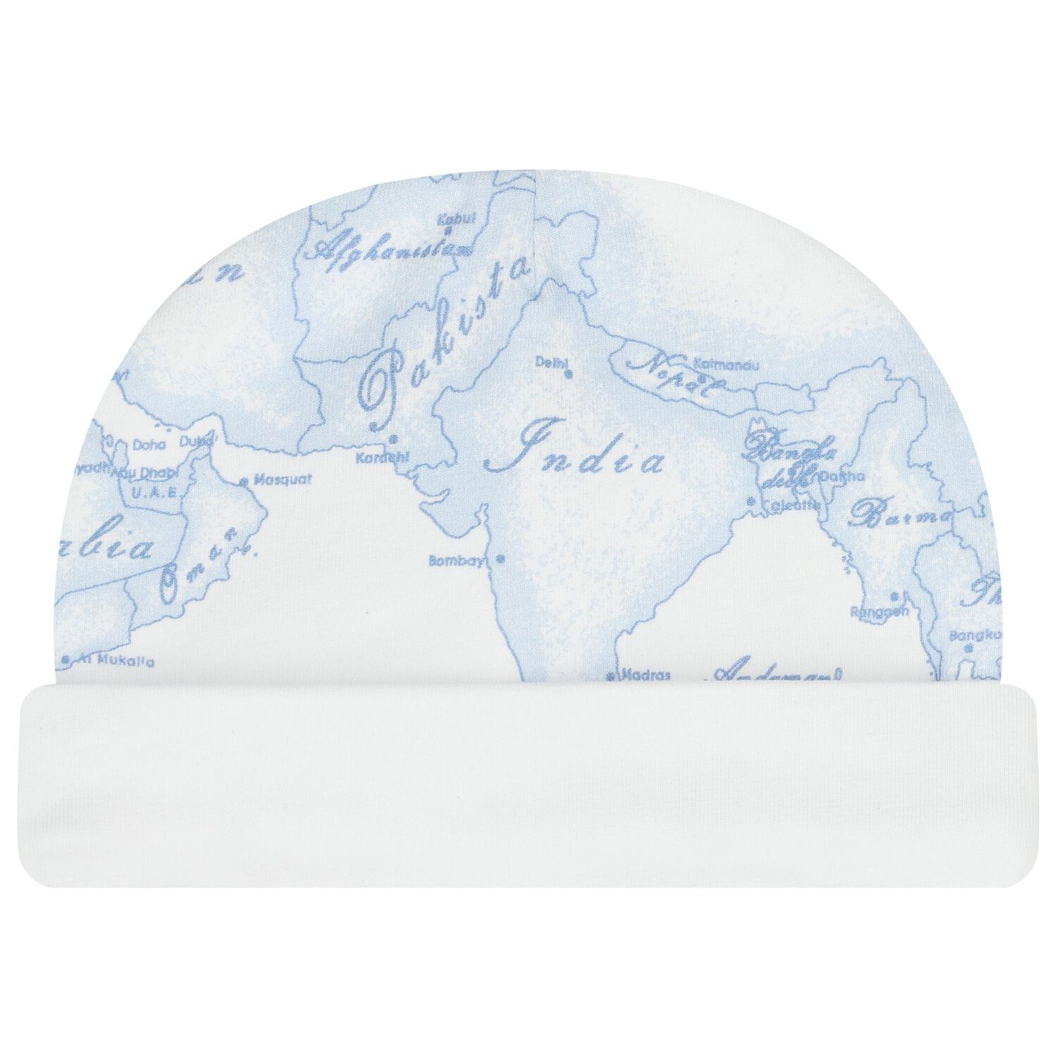 Baby Boys White & Blue Geo Map Babygrow Gift Set , 3, hi-res
