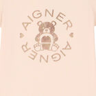 Girls Pink Bear Logo T-Shirt, 3, hi-res