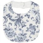 Baby Boys Ivory & Navy Blue Toile De Jouy Babygrow Gift Set, 1, hi-res