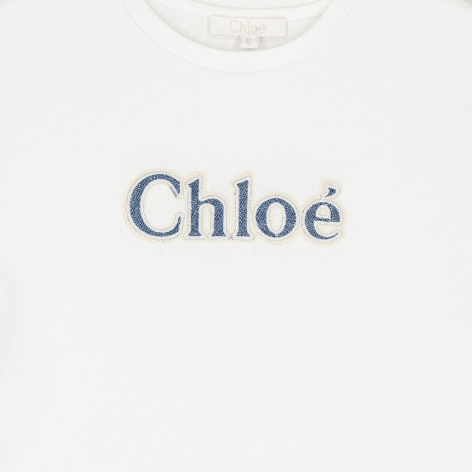 Girls Ivory Logo T-Shirt, 1, hi-res image number null