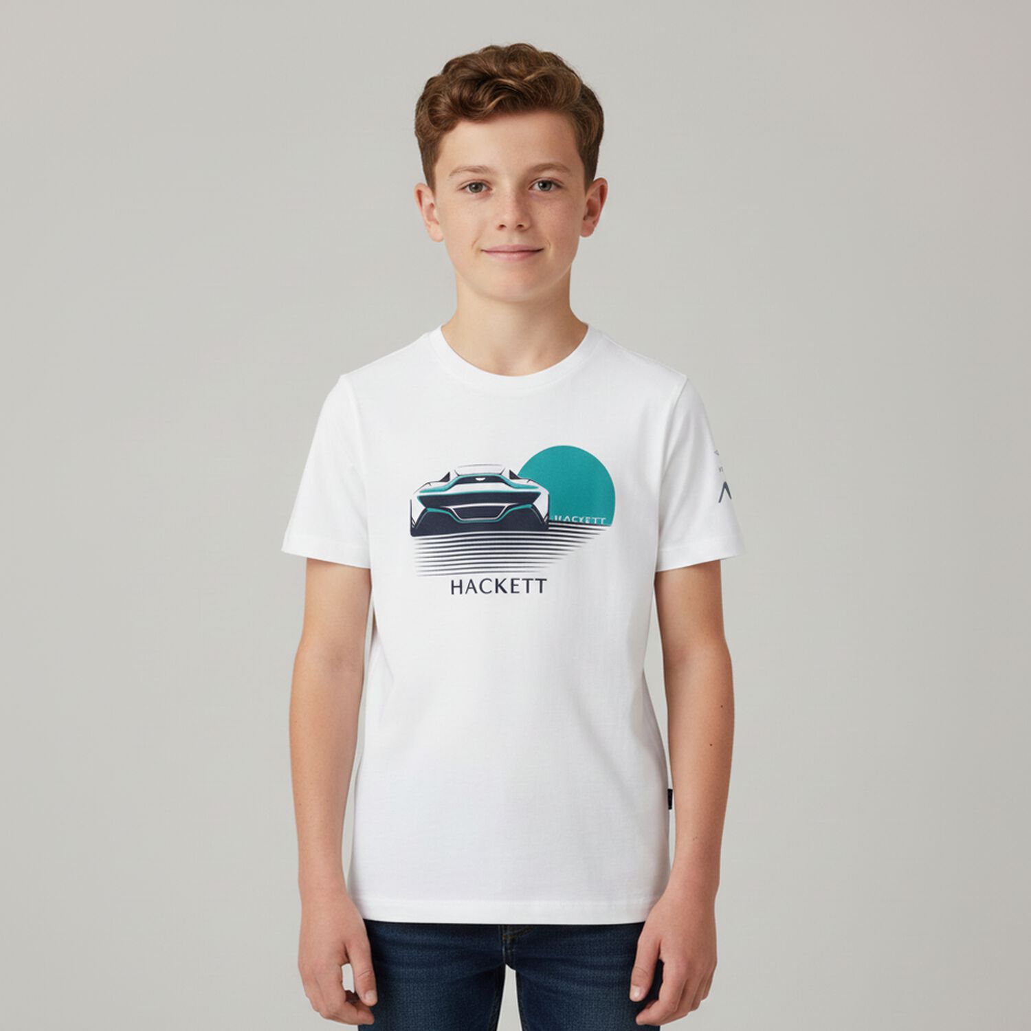 Boys White Logo T-Shirt, 1, hi-res image number null