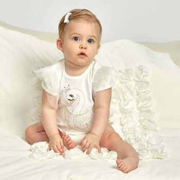 Baby Girls Ivory Swan Shortie