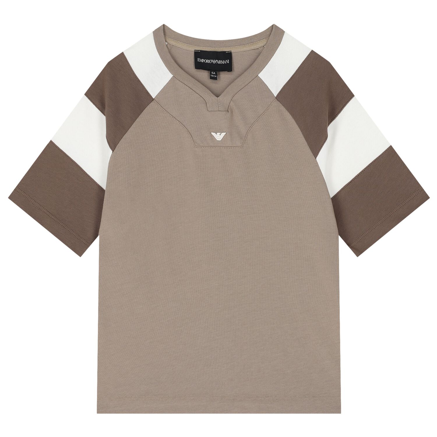 Boys Beige Logo T-Shirt, 2, hi-res