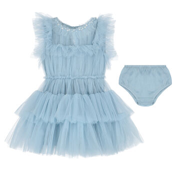 Baby Girls Blue Tulle Dress Set