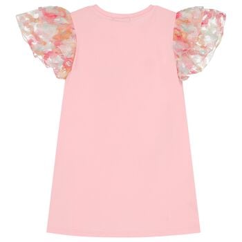 Girls Pink Bag Logo Dress